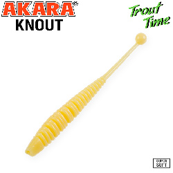Приманка силиконовая (мягкая) AKARA TROUT TIME KNOUT 2.5 сыр (KN2/5-446-CH-F10 / 2,5" / 446)