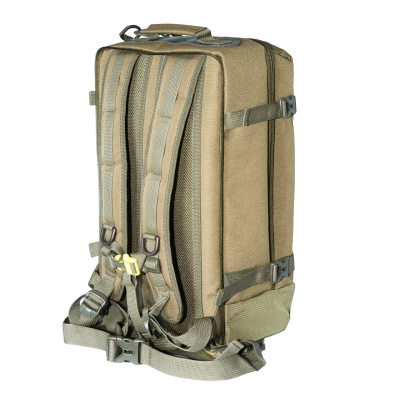Сумка-рюкзак С-28ТК с кожаными накладками (цвет: темно-коричневый)