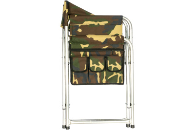 Кресло складное "СЛЕДОПЫТ" 595х450х800 мм, с карманом на подлокотнике, алюминий