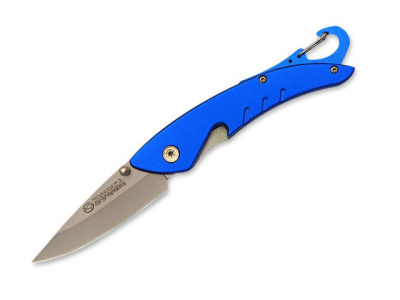 Нож "Kosadaka" складной 19.2/12.4см 72.8г (син.рук.) с карабином N-F30 N-F30