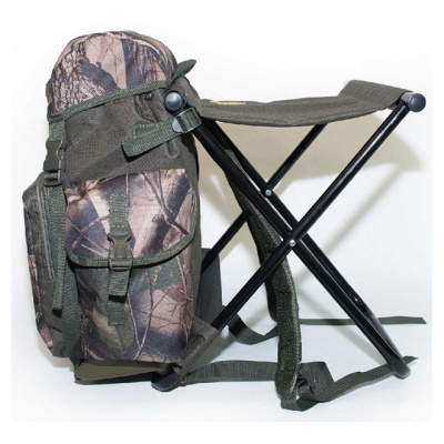 Рюкзак для рыбалки со стулом, камуфляж, 26.5 л.