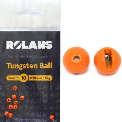 Груз вольфрамовые головки ROLANS #ORANGE (#3.8mm; 0,45гр;Orange;10шт)