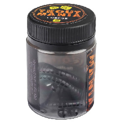 Приманка силиконовая (мягкая) TRIXBAIT FAT WORM CHEESE (TBFW3-001 / 3" / 001 Black)