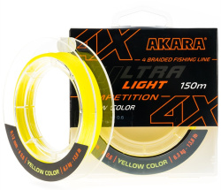 Шнур Akara Ultra Light Competition Yellow 150 м