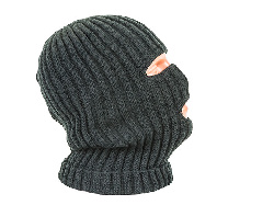 Шапка-маска подшлемник вязанный 2-х нитка, цвет черный BVR (Разм. Безразмерный ряд / Рост )