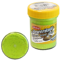 Паста форелевая BERKLEY POWERBAIT NATURAL SCENT (Crustacea Chartreuse(зеленый))