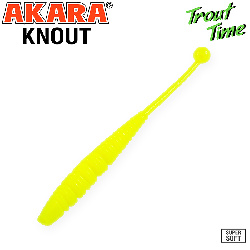 Приманка силиконовая (мягкая) AKARA TROUT TIME KNOUT 2.5 чеснок (KN2/5-04Y-GR-F10 / 2,5" / 04Y)