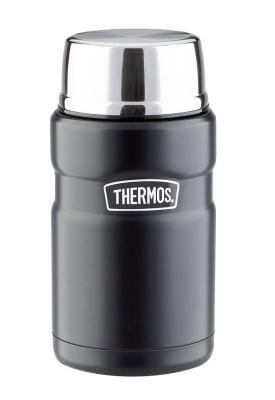 Термос для еды с ложкой Thermos SK 3000 BK Matt Black, 0.47 л