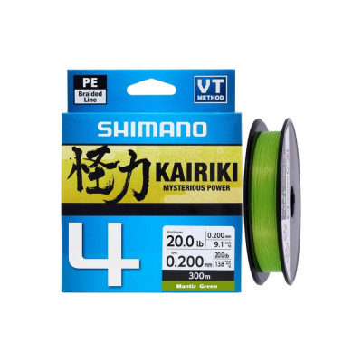 Леска плетеная (шнур) зеленая SHIMANO KAIRIKI 4 PE 