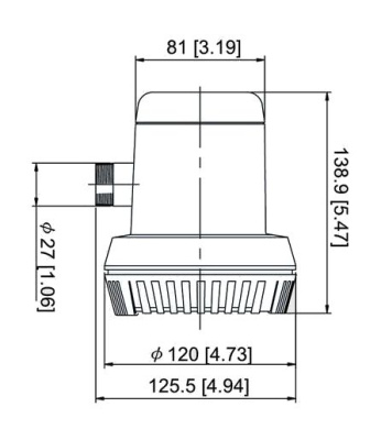 Помпа осушительная TMC, 12 В, 600GPH (2271 л/ч), автоматическая
