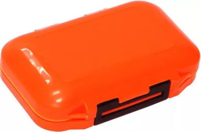 Коробка-раскладушка Kosadaka TB-S02-OR, 10.5*7*3см для мелочей/мушек, герметичная, оранжевая