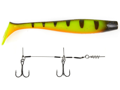 Приманка силиконовая (мягкая) Виброхвост LUCKY JOHN 3D BBS SERIES KUBIRA SWIM SHAD 9"+Stinger L (140433SET-PG14 / 9" / PG14)
