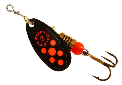 Блесна вращающаяся MEPPS BLACK FURY ( 4,5гр/Black/Orange)