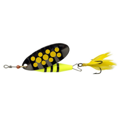 Блесна вращающаяся (вертушка) ABU GARCIA REFLEX WASP ( 7гр/Black/Ye Dot)