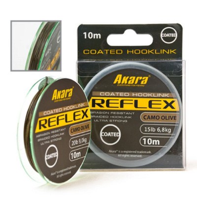 Материал для поводков AKARA REFLEX HOOKLINK CAMO OLIVE 