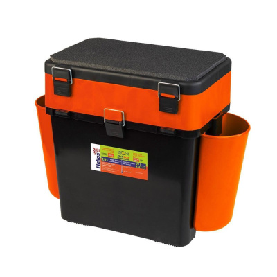 Ящик зимний "FishBox" двухсекционный (19л) оранжевый Helios