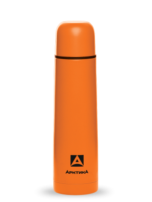 Термос "Арктика" с узким горлом классический 102-750 оранжевый пластиковое напыление, 0.75 л 