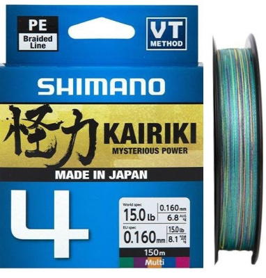 Леска плетеная (шнур) мультиколор SHIMANO KAIRIKI 4 PE 