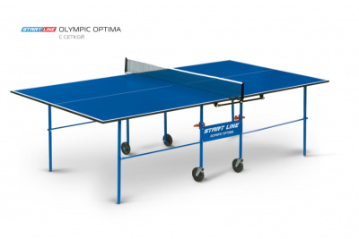 Стол теннисный START LINE Olympic Optima BLUE с сеткой 208x116x76