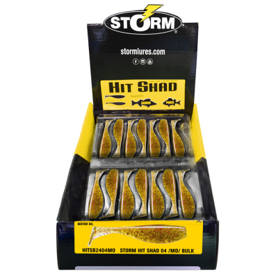 Приманка силиконовая (мягкая) Виброхвост STORM Hit Shad 4" 12 шт. (HITSB2404MO / 4" / MO)