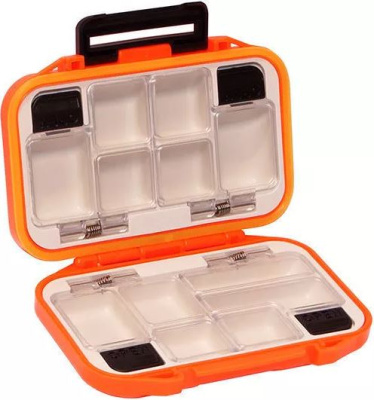Коробка-раскладушка Kosadaka TB-S02-OR, 10.5*7*3см для мелочей/мушек, герметичная, оранжевая