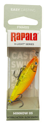 Воблер RAPALA X-Light Minnow (Длина (мм) 50; Вес (гр.) 4 / GFR)
