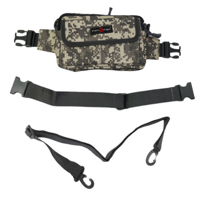 Сумка поясная Fish2Fish Riverbag серая цифра 23x15x8 см