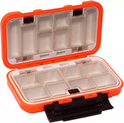 Коробка-раскладушка Kosadaka TB-S01-OR, 16*9*4.5см для мелочей/мушек, герметичная, оранжевая