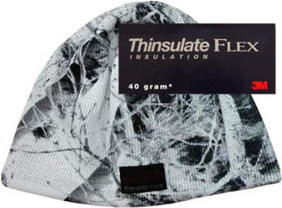 Шапка вязаная с утеплителем Thinsulate (зимний камужляж) 