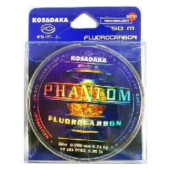 Леска флюорокарбон KOSADAKA PHANTOM (LPHT104  (50 м 0,104мм) )