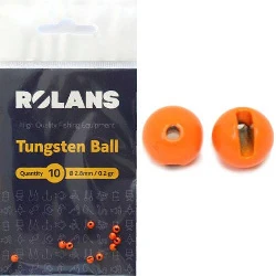 Груз вольфрамовые головки ROLANS #ORANGE (#2.8mm; 0,2гр;Orange;10шт)