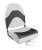 Кресло складное мягкое SPRINGFIELD PREMIUM WAVE, цвет белый/черный