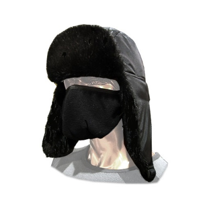 Шапка-ушанка с маской НОРКА (цвет:черный)